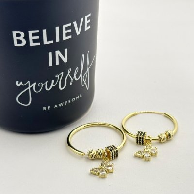 Cercei Fluture otel inoxidabil