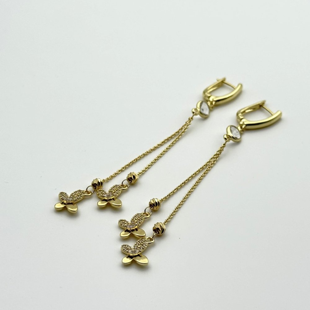 Cercei placati cu aur 18K – CRISSA Cercei placati cu aur 18K – CRISSA