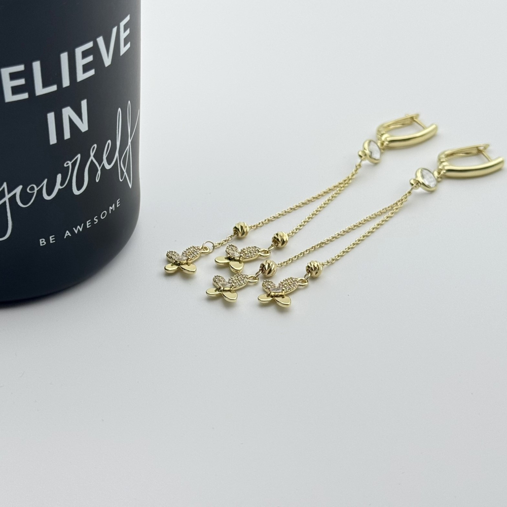 Cercei placati cu aur 18K – CRISSA Cercei placati cu aur 18K – CRISSA