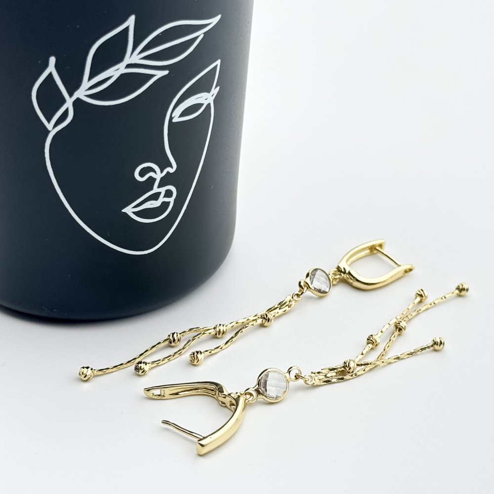 Cercei placati cu aur 18K – CRISSA Cercei placati cu aur 18K – CRISSA