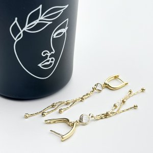 Cercei placati cu aur 18K – CRISSA Cercei placati cu aur 18K – CRISSA