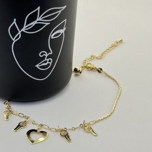 Bratara de picior placata aur galben 18k