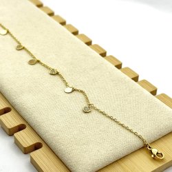 Bratara de picior placata aur galben 18k