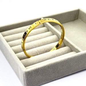 Bratara fixa placata aur galben 18k moderna