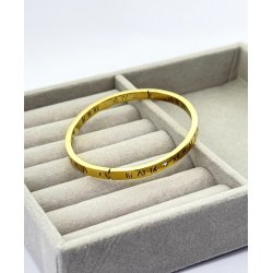 Bratara fixa placata aur galben 18k moderna
