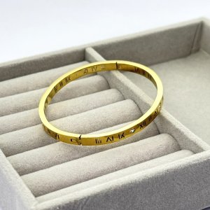 Bratara fixa placata aur galben 18k moderna