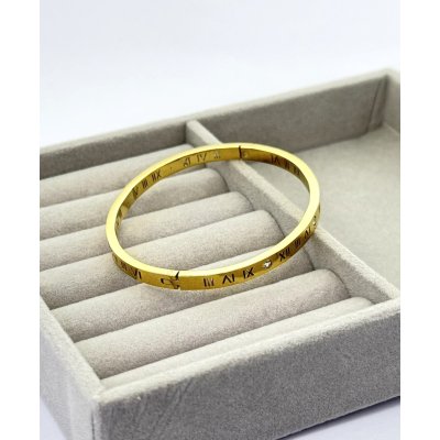 Bratara fixa placata aur galben 18k moderna