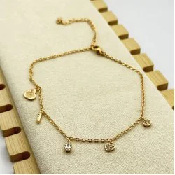 Bratara picior placata aur 18k