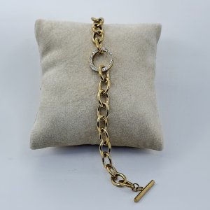 Bratara placata aur 18k cerculete fine