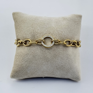 Bratara placata aur 18k cerculete fine