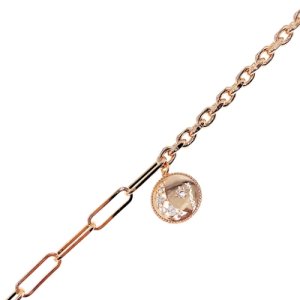 Bratara placata aur 18k charm oval