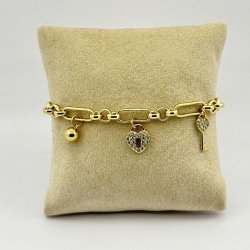 Bratara placata aur 18k charmuri feminine