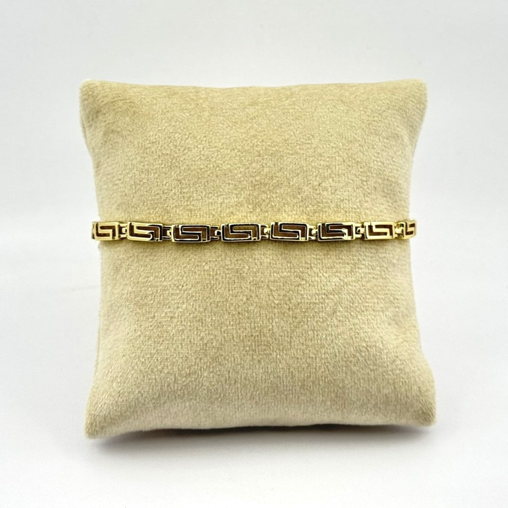 Bratara placata aur 18k coloane grecesti