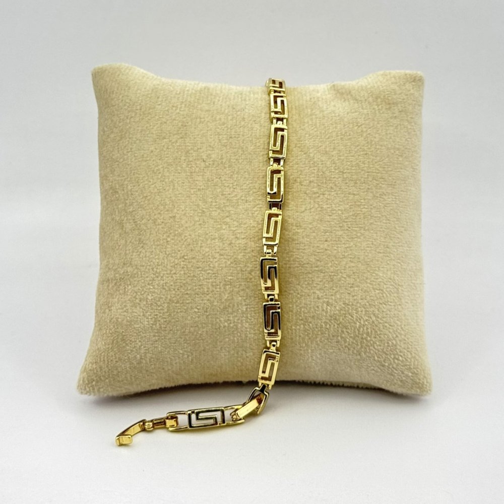 Bratara placata aur 18k coloane grecesti