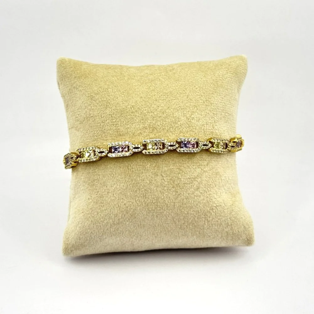 Bratara placata aur 18k colorata