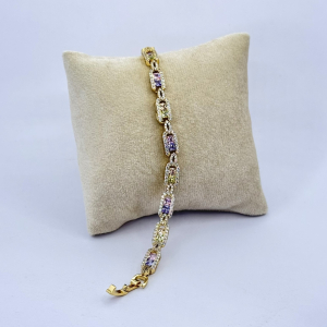 Bratara placata aur 18k colorata