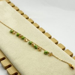 Bratara placata aur 18k cristale colorate