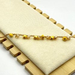 Bratara placata aur 18k cristale colorate