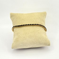 Bratara placata aur 18k cristale negre Bratara placata aur 18k cristale negre
