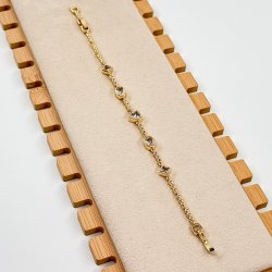 Bratara placata aur 18k cristale stralucitoare