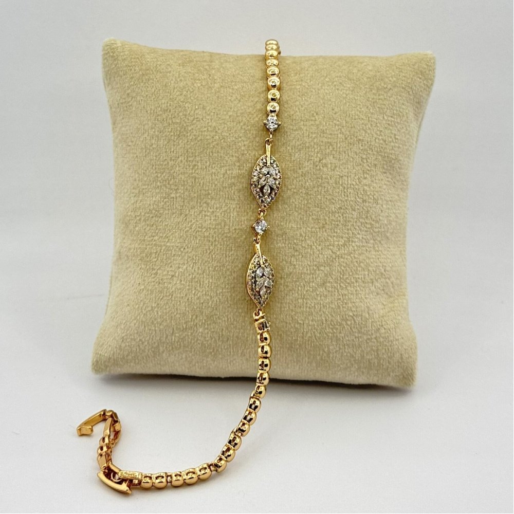 Bratara placata aur 18k cristale stralucitoare