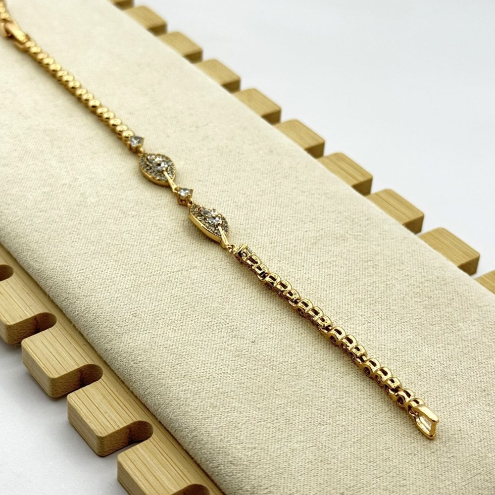 Bratara placata aur 18k cristale stralucitoare