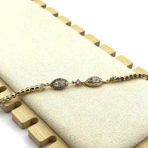 Bratara placata aur 18k cristale stralucitoare