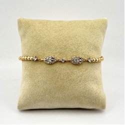 Bratara placata aur 18k cristale stralucitoare