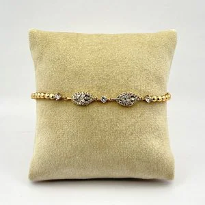 Bratara placata aur 18k cristale stralucitoare