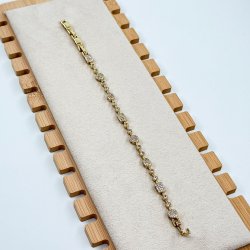 Bratara placata aur 18k cristale stralucitoare