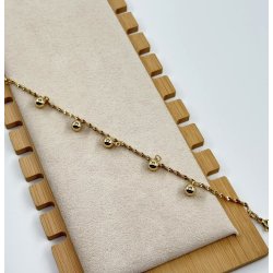 Bratara placata aur 18k cu bilite