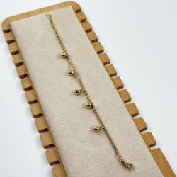 Bratara placata aur 18k cu bilite