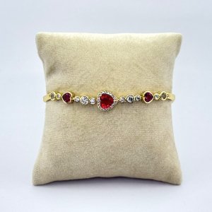 Bratara placata aur 18k cu inimioara