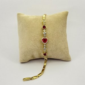 Bratara placata aur 18k cu inimioara