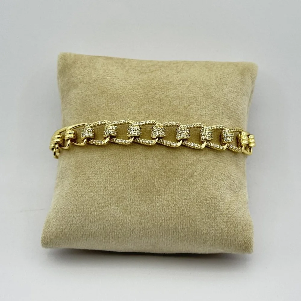 Bratara placata aur 18k dama Bratara placata aur 18k dama