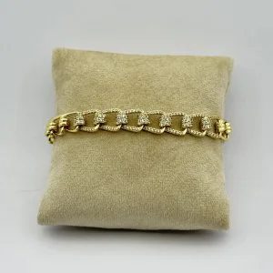 Bratara placata aur 18k dama Bratara placata aur 18k dama