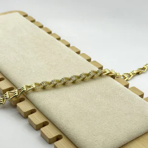 Bratara placata aur 18k dama Bratara placata aur 18k dama
