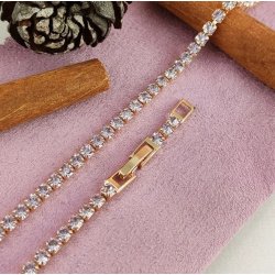 Bratara placata aur 18k de tip tennis