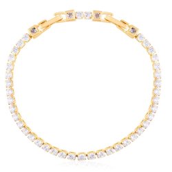 Bratara placata aur 18k de tip tennis