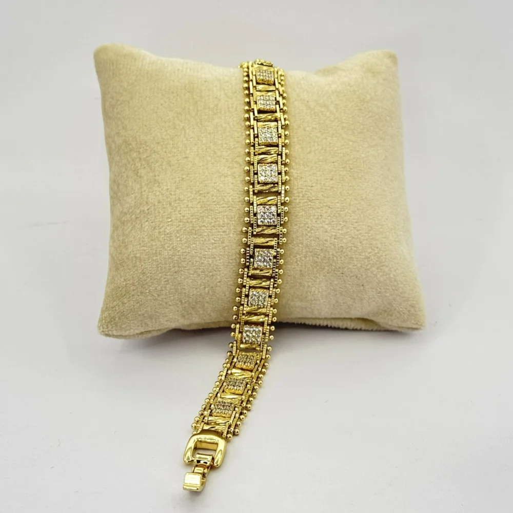 Bratara placata aur 18k deosebita Bratara placata aur 18k deosebita