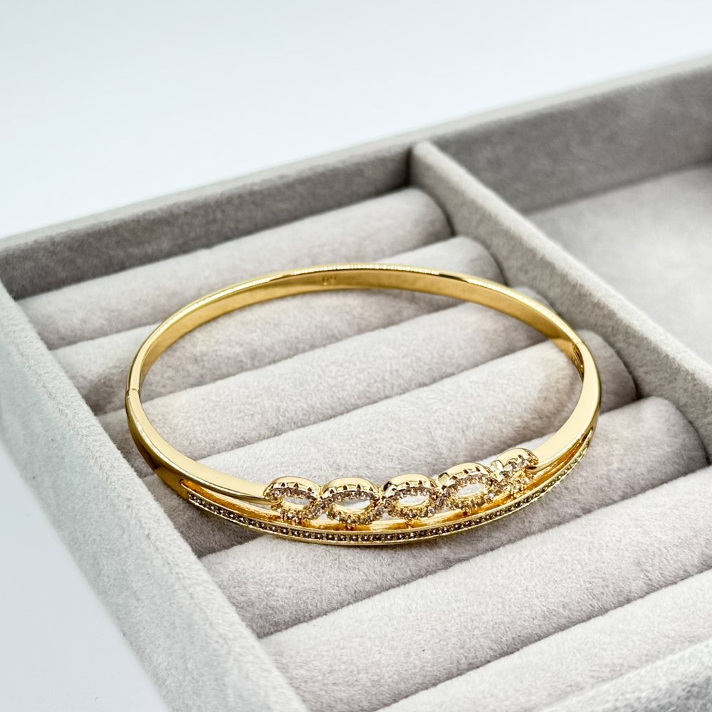Bratara placata aur 18k feminina cristale Zirconia Bratara placata aur 18k feminina cristale Zirconia