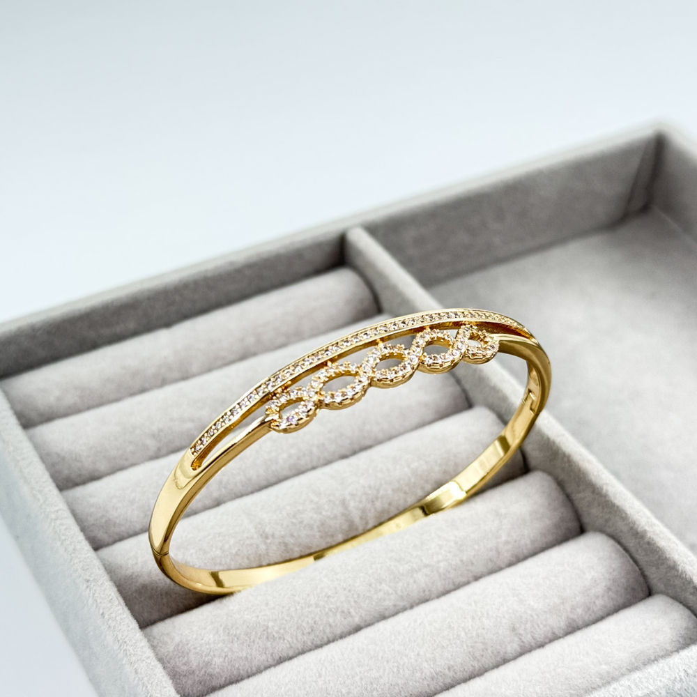Bratara placata aur 18k feminina cristale Zirconia Bratara placata aur 18k feminina cristale Zirconia