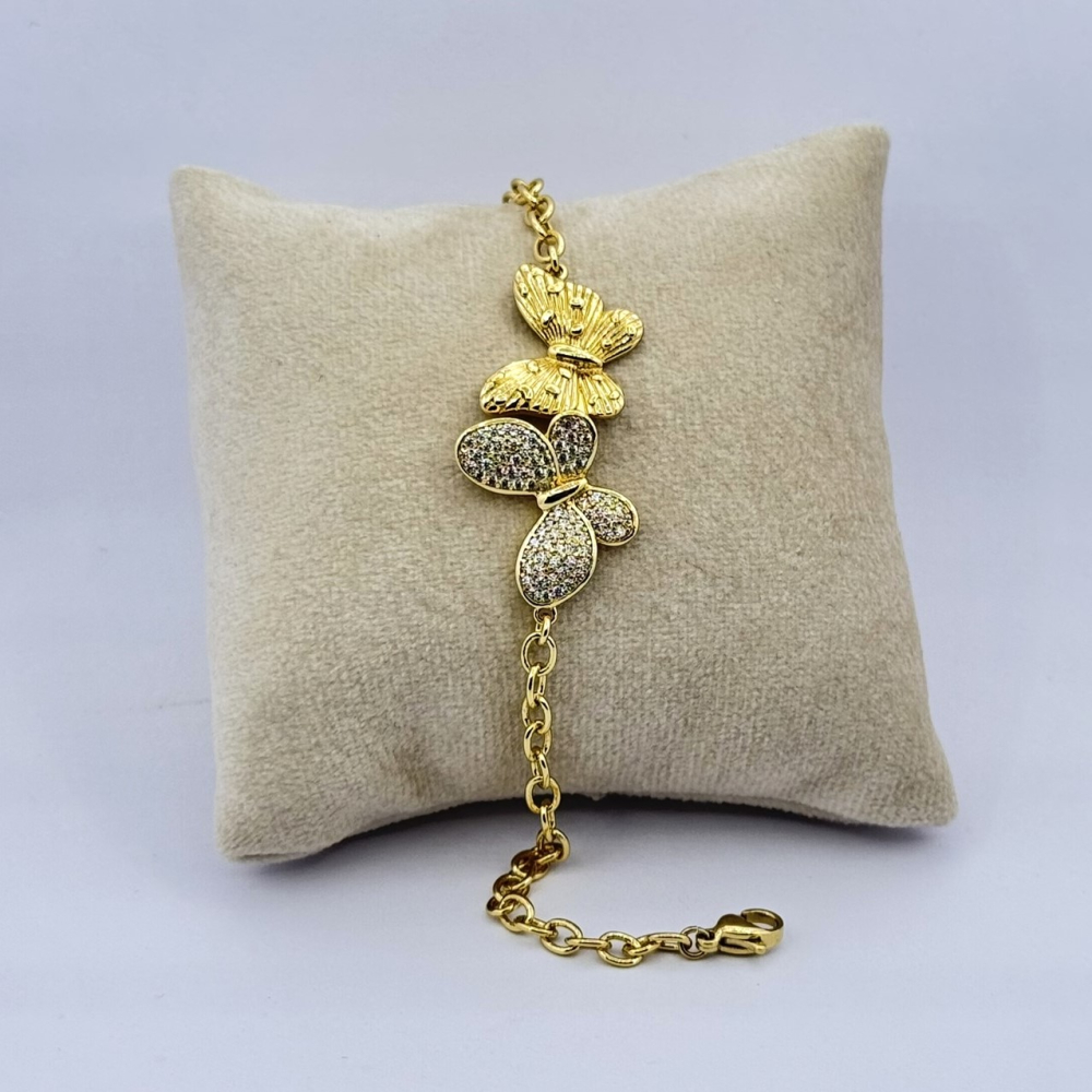 Bratara placata aur 18k fluturi