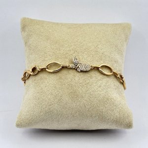 Bratara placata aur 18k fluturi
