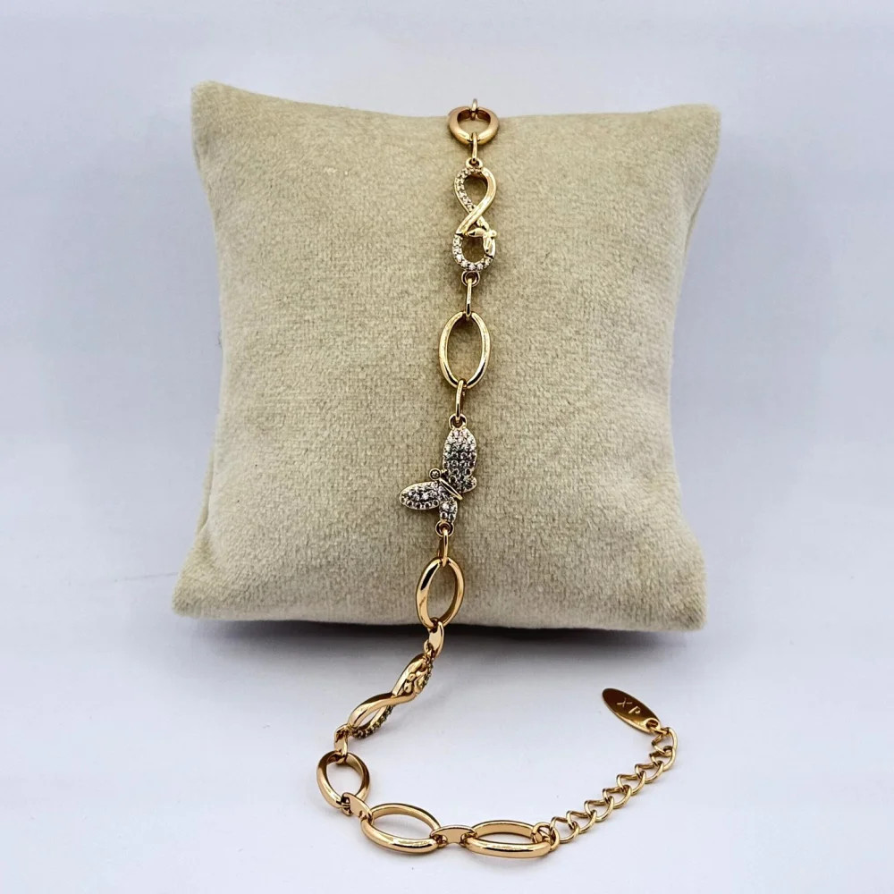 Bratara placata aur 18k fluturi