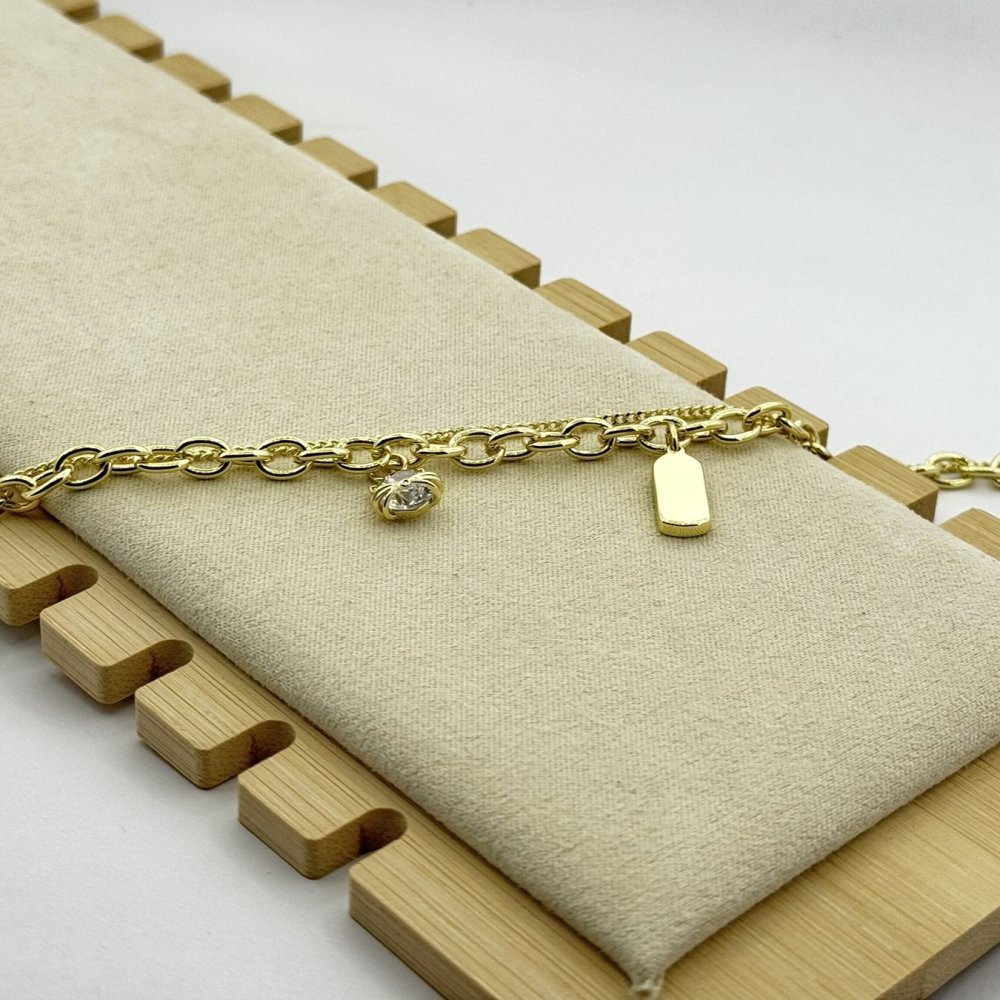 Bratara placata aur 18k galben