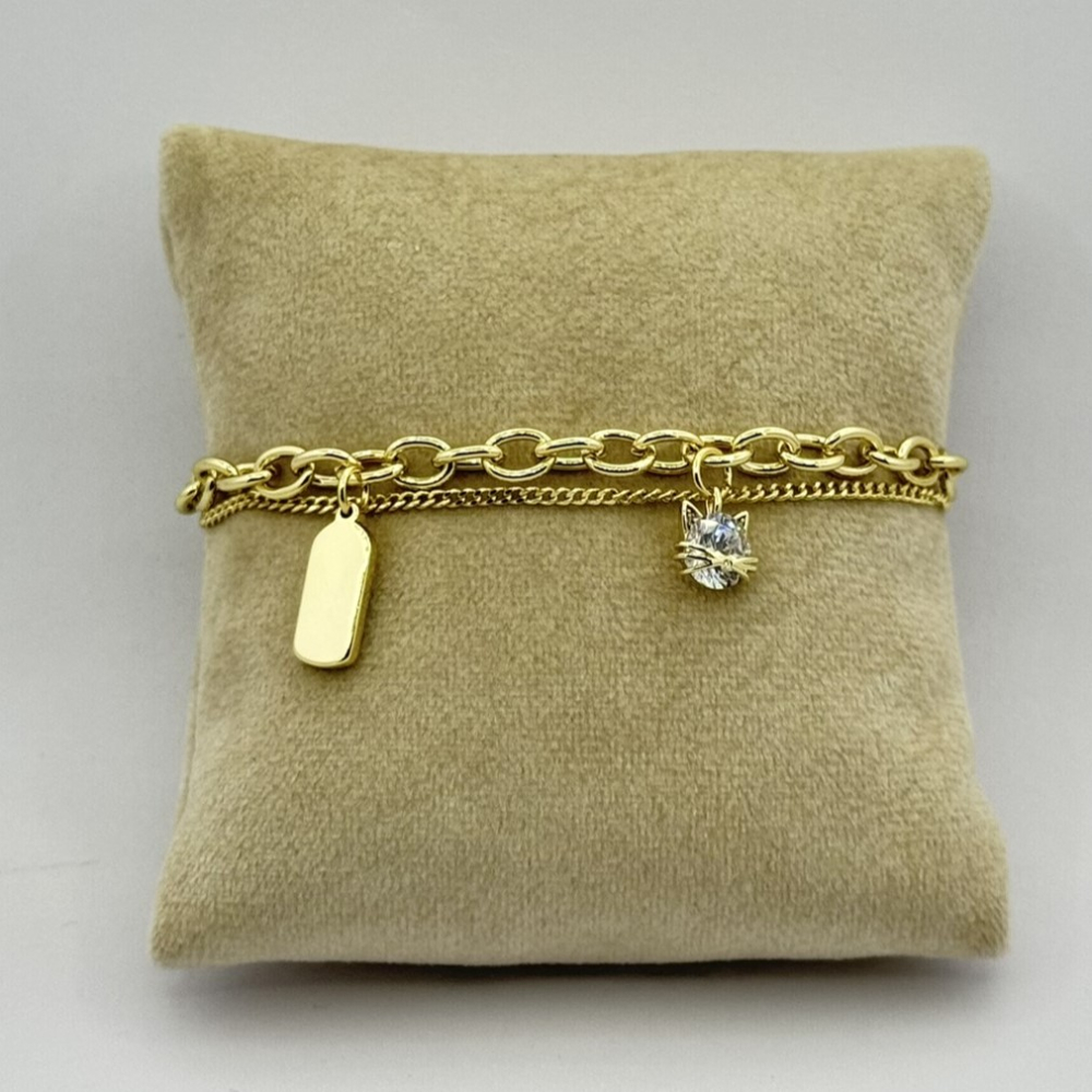 Bratara placata aur 18k galben