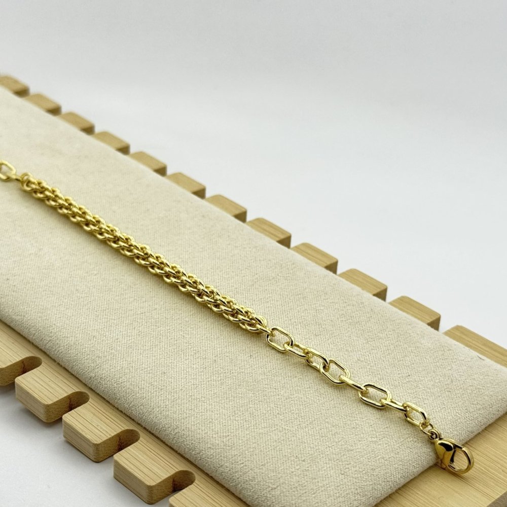 Bratara placata aur 18k galben unisex