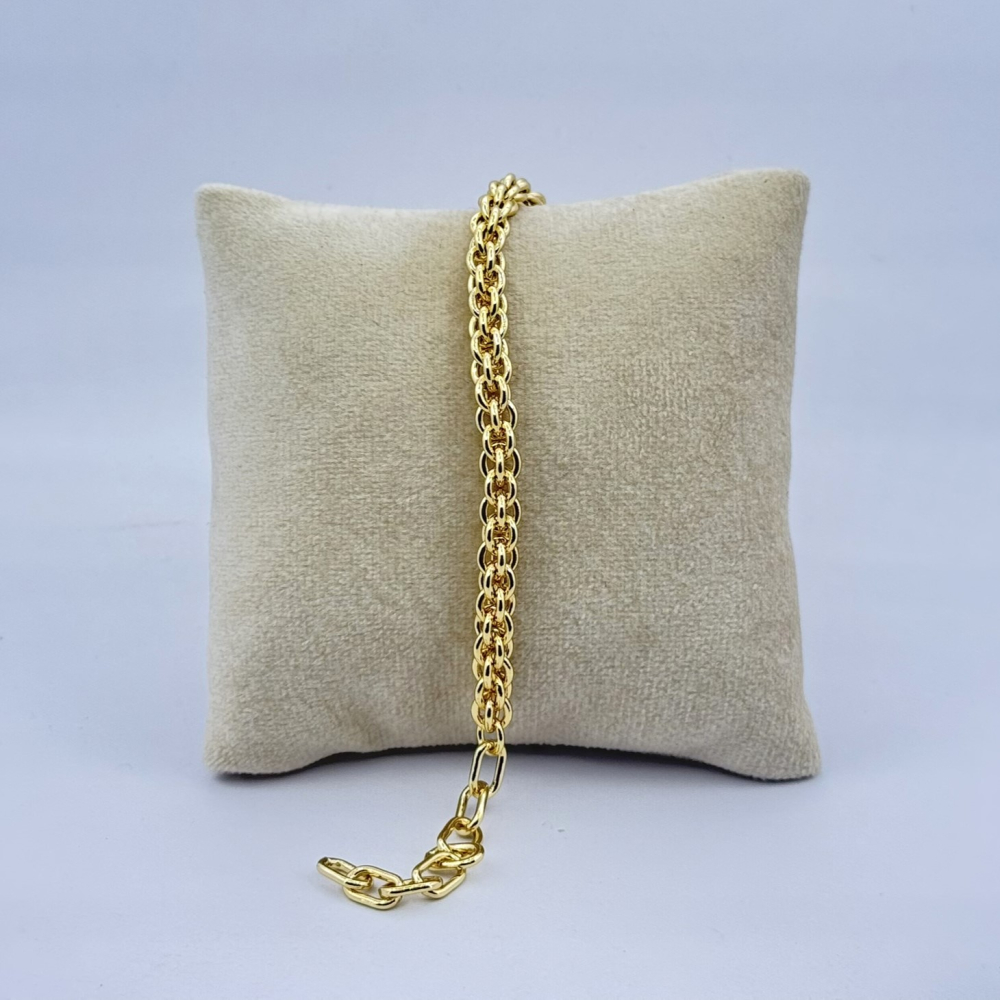 Bratara placata aur 18k galben unisex