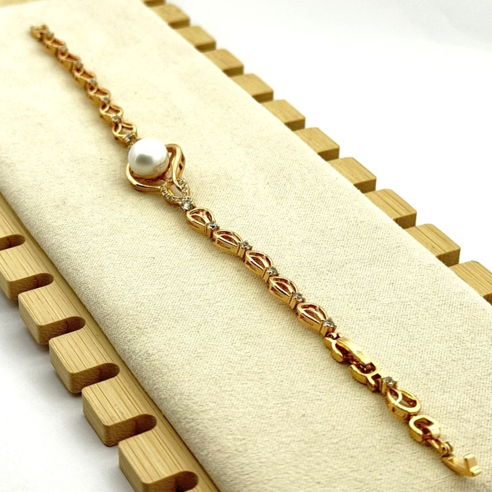 Bratara placata aur 18k perle Bratara placata aur 18k perle